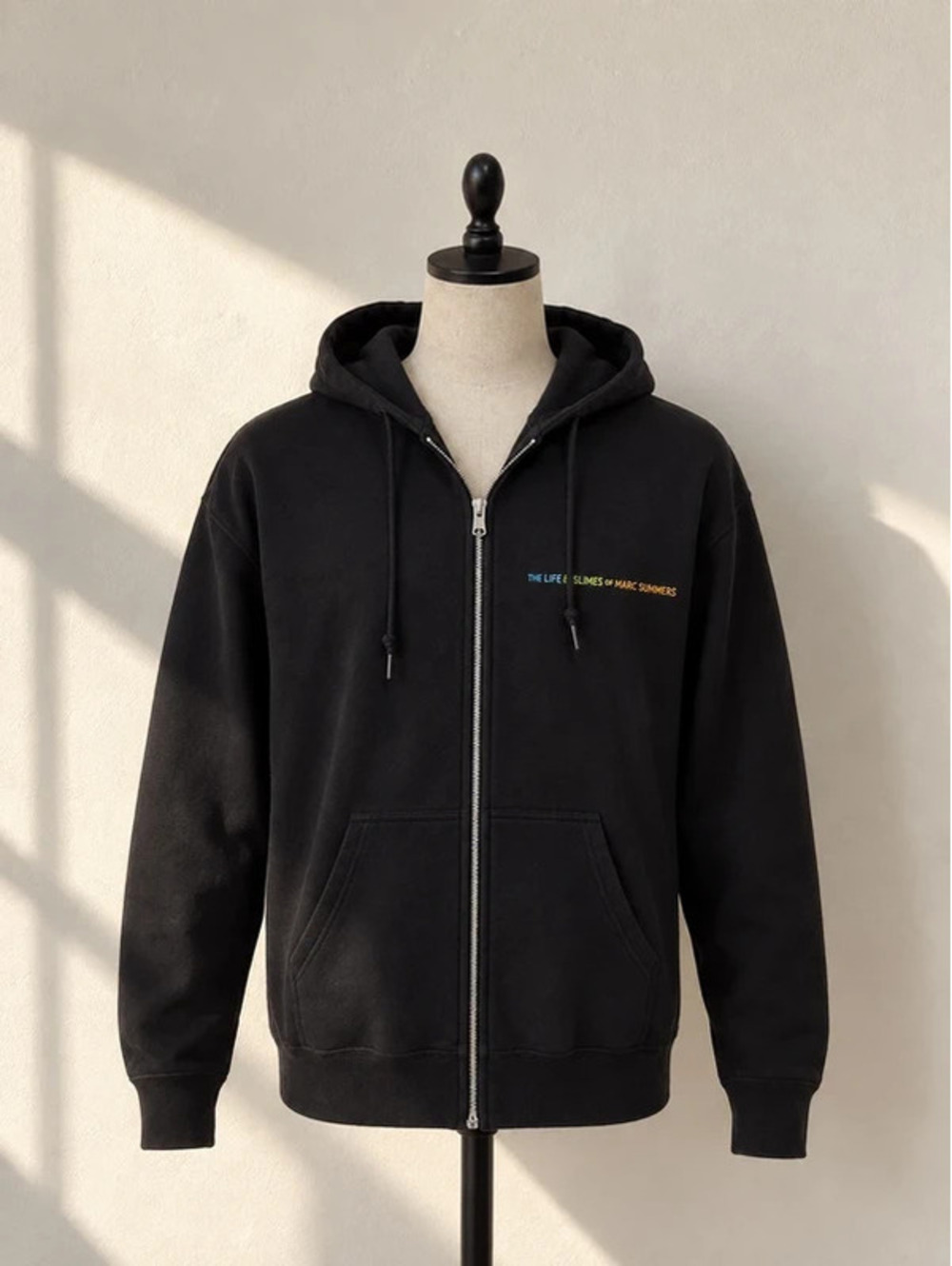 The Life & Slimes of Marc Summers Hoodie Gildan Black Zip Up Size S
